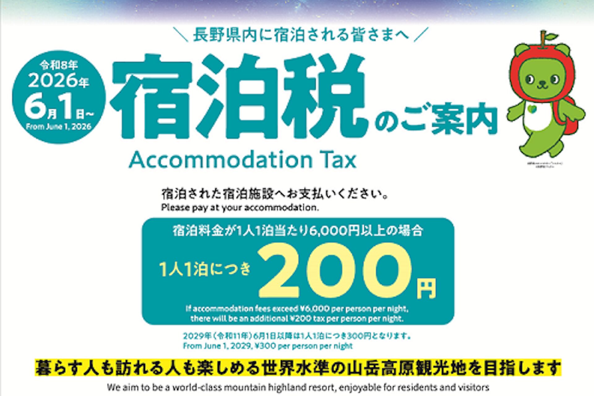 【長野県宿泊税について】